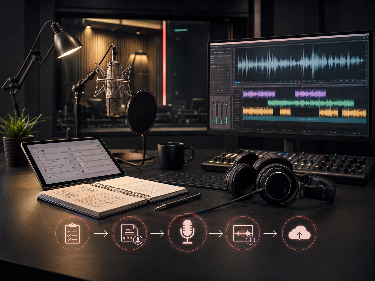 Voice-over-Produktion im Studio